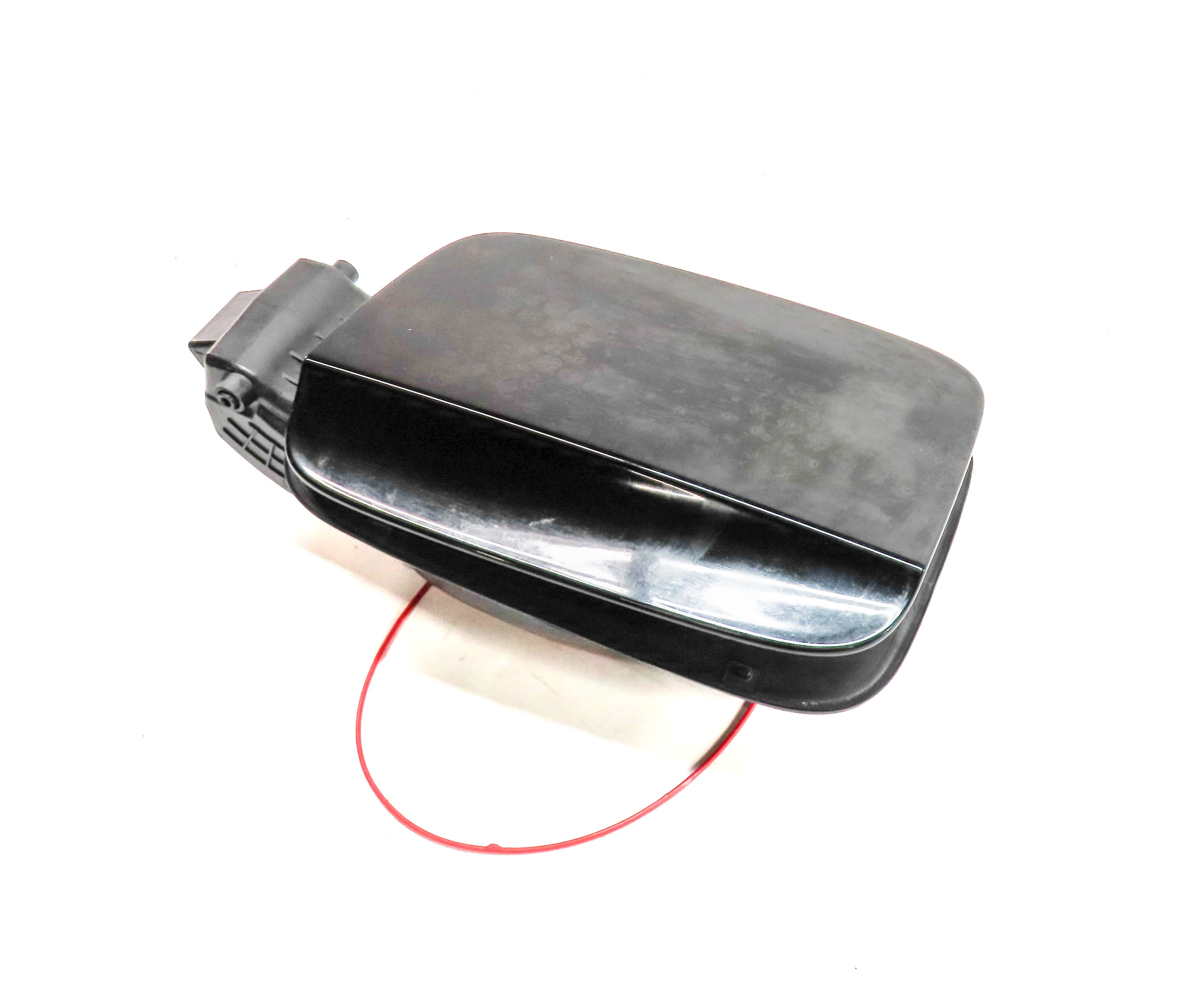 2015-2018 AUDI Q3 (8U) FUEL TANK DOOR LID TRIM w/ HOUSING & CAP (Black) — exact item pictured